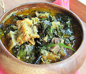 Pot Of Oha Soup